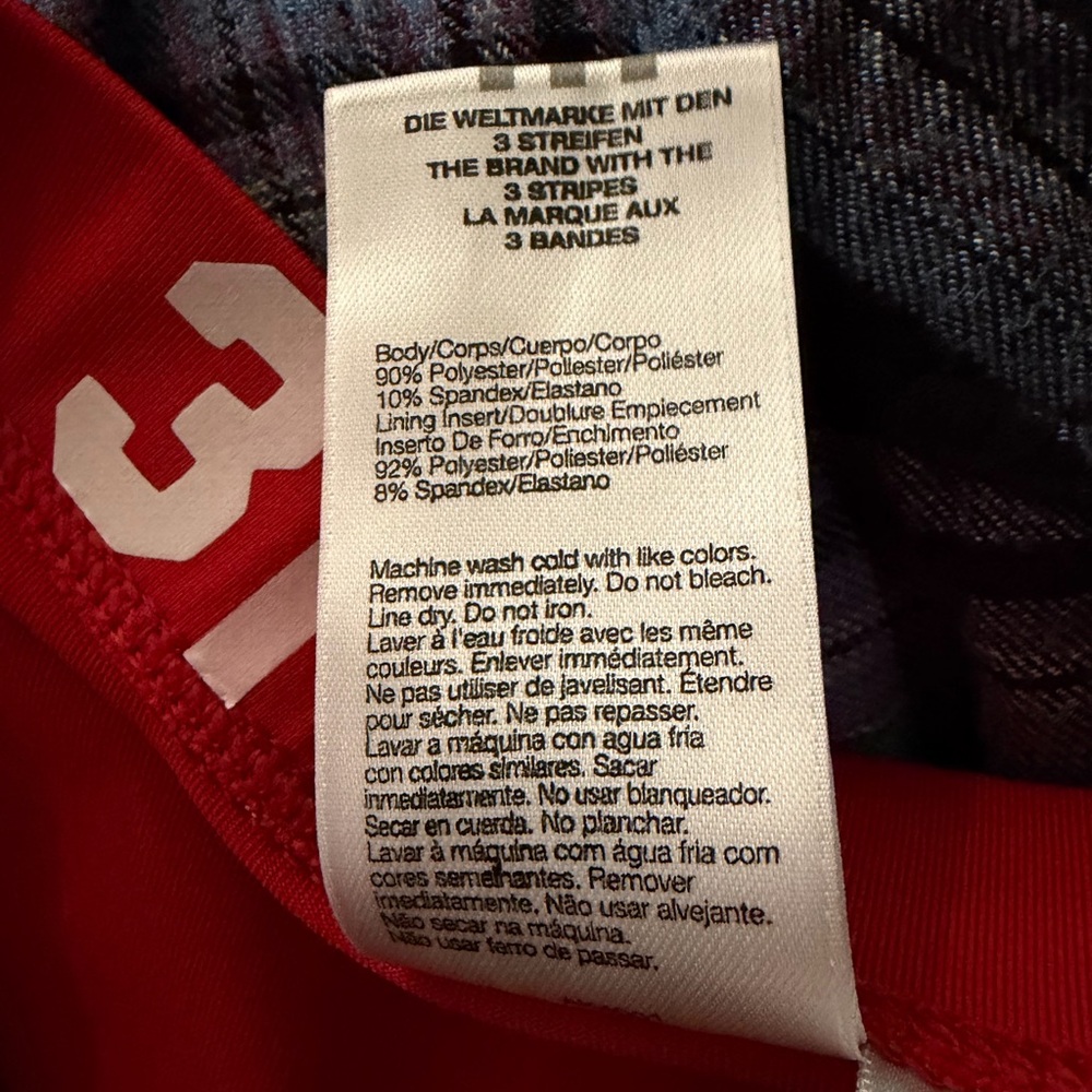 UNLV Adidas Volleyball Shorts Women’s Size Large Red Compression Climalite - Picture 8 of 9